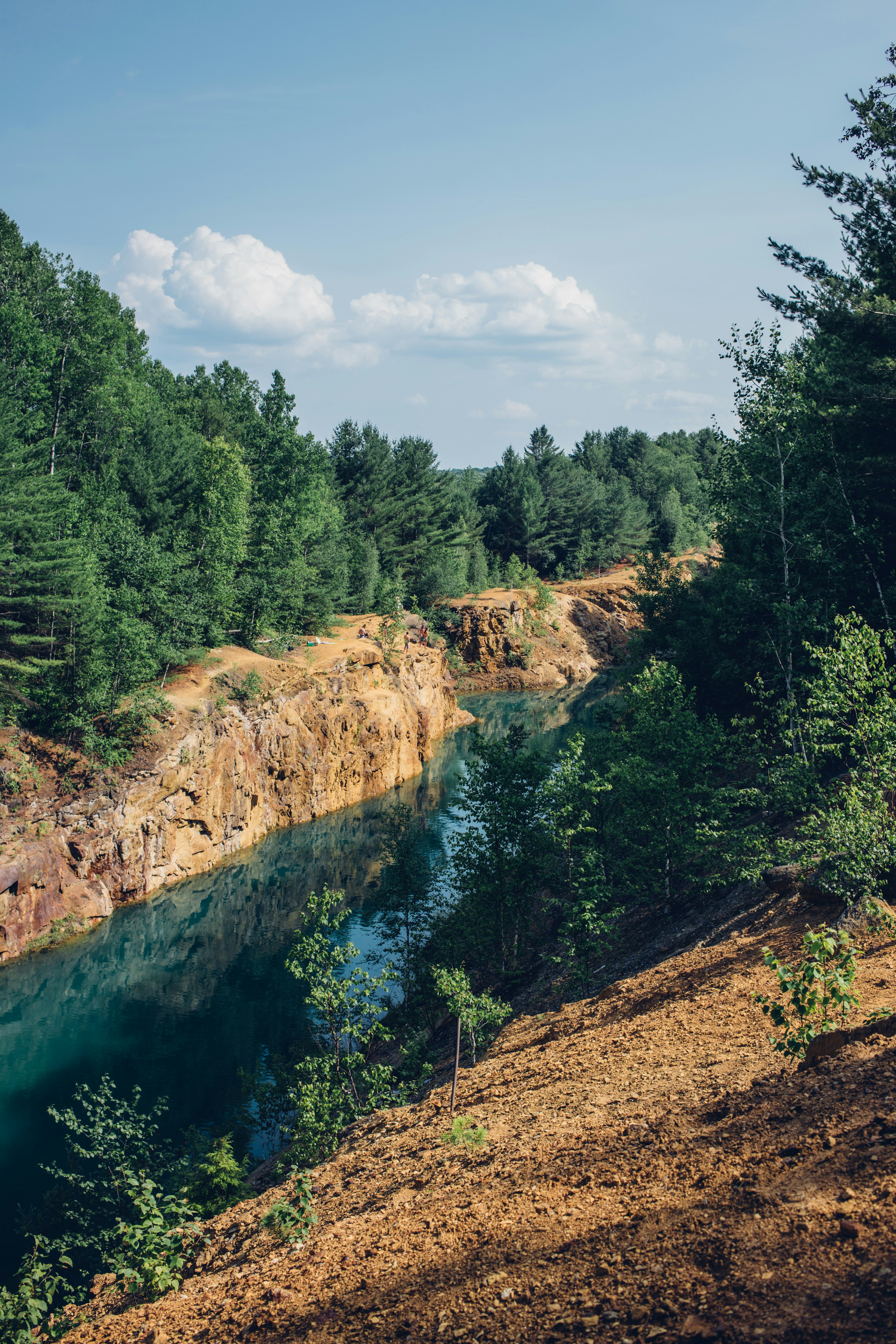 landscape photography of river